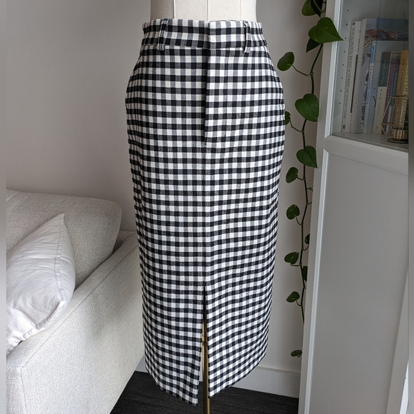 AMI PARIS Gingham Midi Skirt - Picture 10 of 12